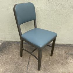 Vintage Blue Metal Chair