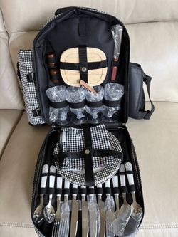 Picnic at Ascot Backpack Picnic Basket For 4