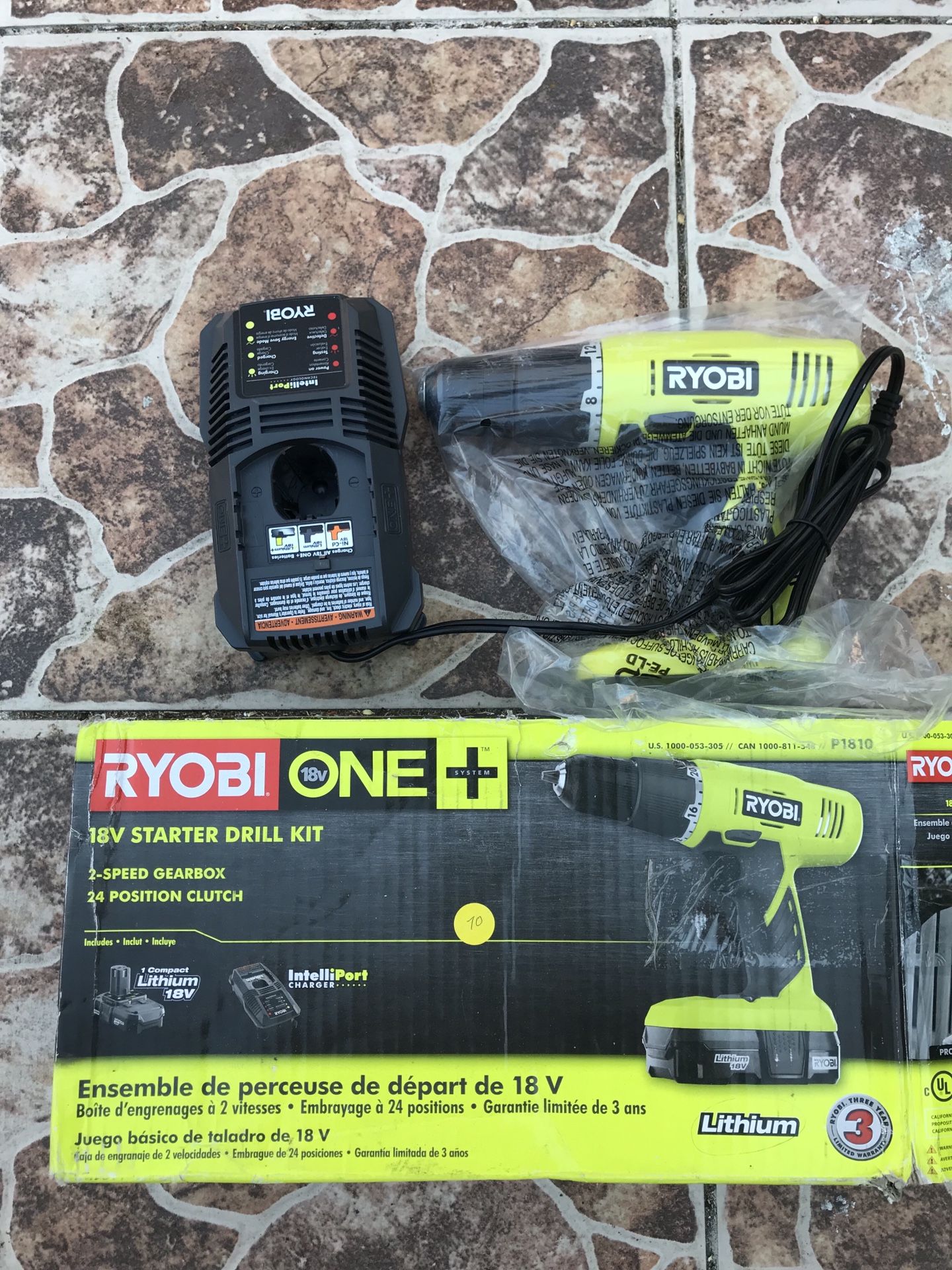 Ryobi starter drill kit 18v