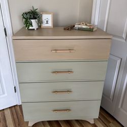 *Delivery Available* Refinished Basil Green Tall Dresser