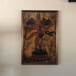 Framed Shiva Nataraj Batik