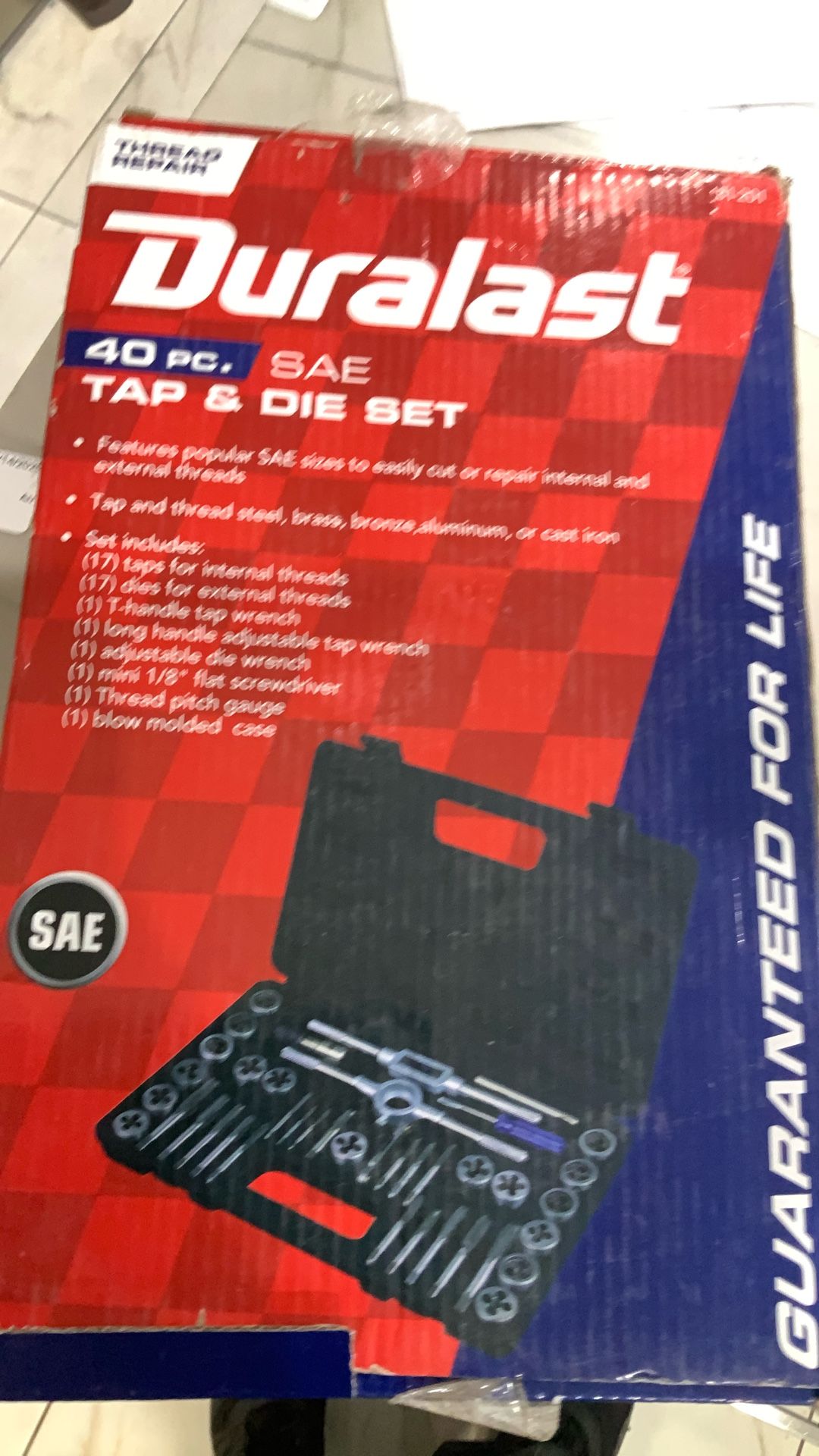 Duralast 40 PCs Tap And Die Set Brand New 
