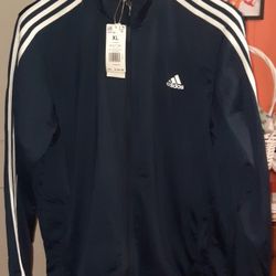 Adidas Legend Ink/White 3 Stripe Track Jacket size XL