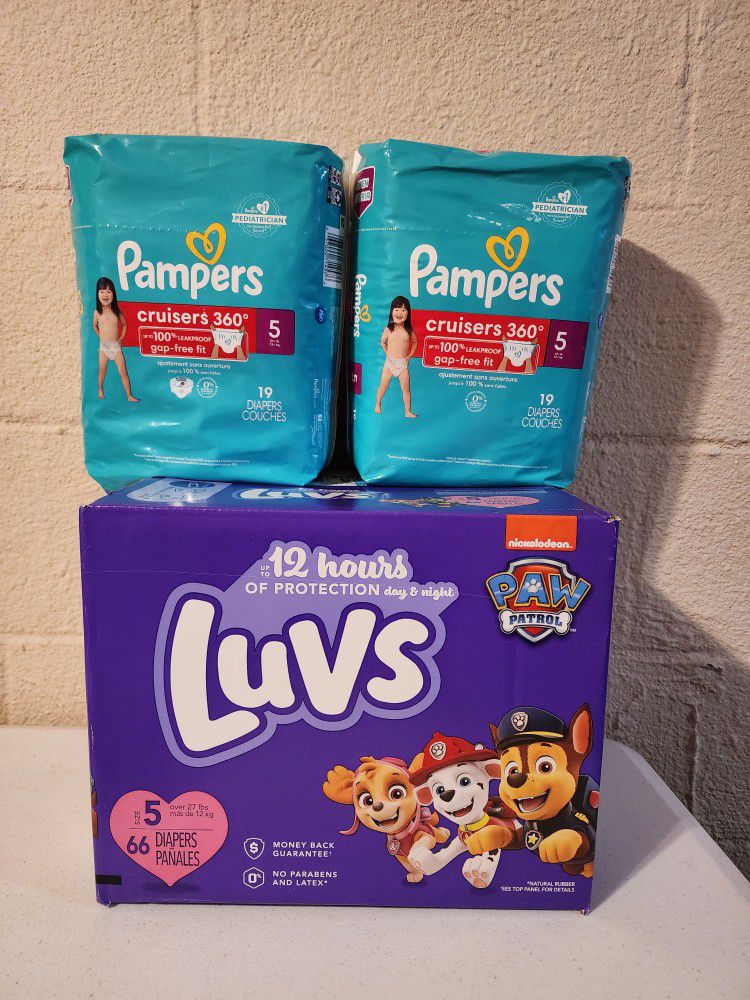 Pampers Luvs Diapers Size 5 Bundle