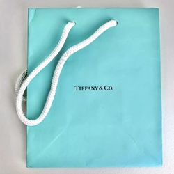 Classic Authentic Tiffany &Co Empty Small Blue Paper Bag 6"x5"x3"
