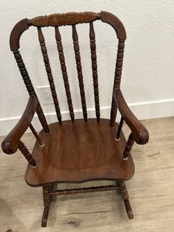 Vintage Wooden Rocking Chair Kids 