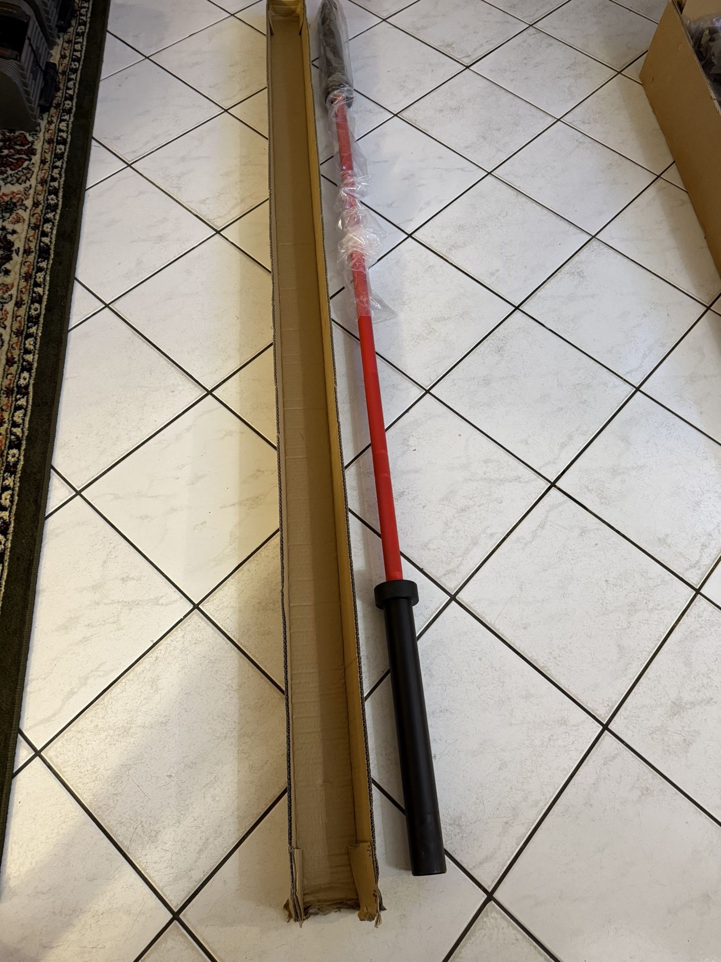 Brand New High-end 7’ Olympic Barbell - Red And Black
