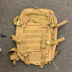 Khaki Hiking Backpack Military Style Backpack Outdoors Pack