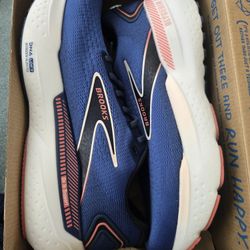 Brooks Women’s Glycerin GTS 21 Supportive Running Shoe Blue/Icy Pink/Rose 10.5 W