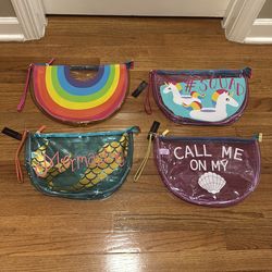 4Pcs Travel Organizer Pouch Bag for pool, beach, gym, cosmetics, hair accessories, crayons, snacks, etc