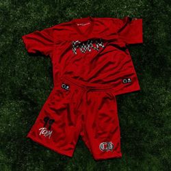 ChromeHearts Jersey Set Red Large