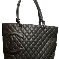 Chanel Cambon Tote Quilted Leather Large