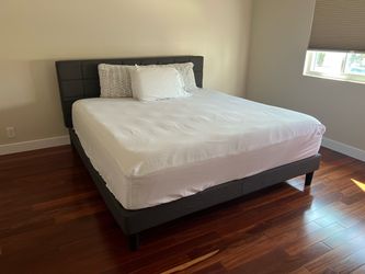 Cal king bed frame and mattress