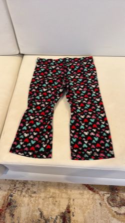 Small fuzzy pants with hearts for kids