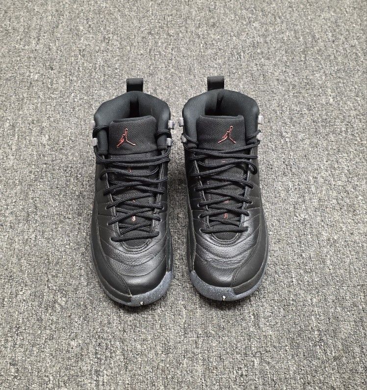 Nike Air Jordan 12 Shoes Utility Grind Black Kids 5.5Y Retro Sneakers DM5204-006