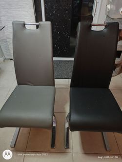 Ikea chair faux leather and metal
