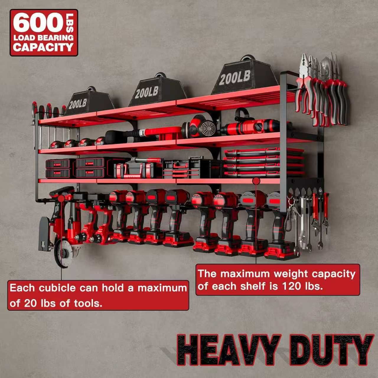 12-Pack Wall Mount Tool Holders For Milwaukee M18 & Dewalt 20V Drills – Yellow, With Screws Included - View #7