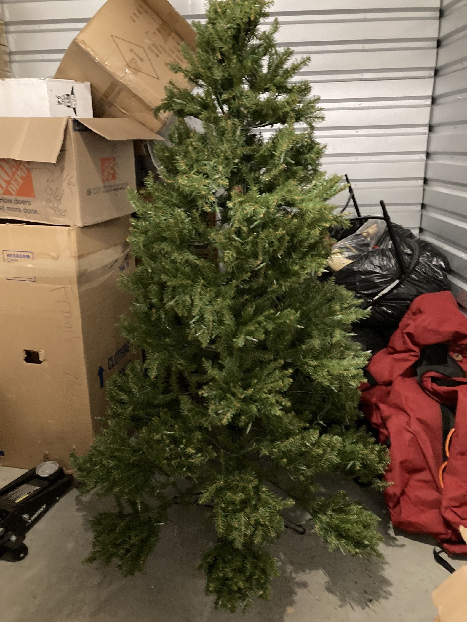 71”x58” 3 Piece Christmas Tree / With Lights On It Brand New for Sale
