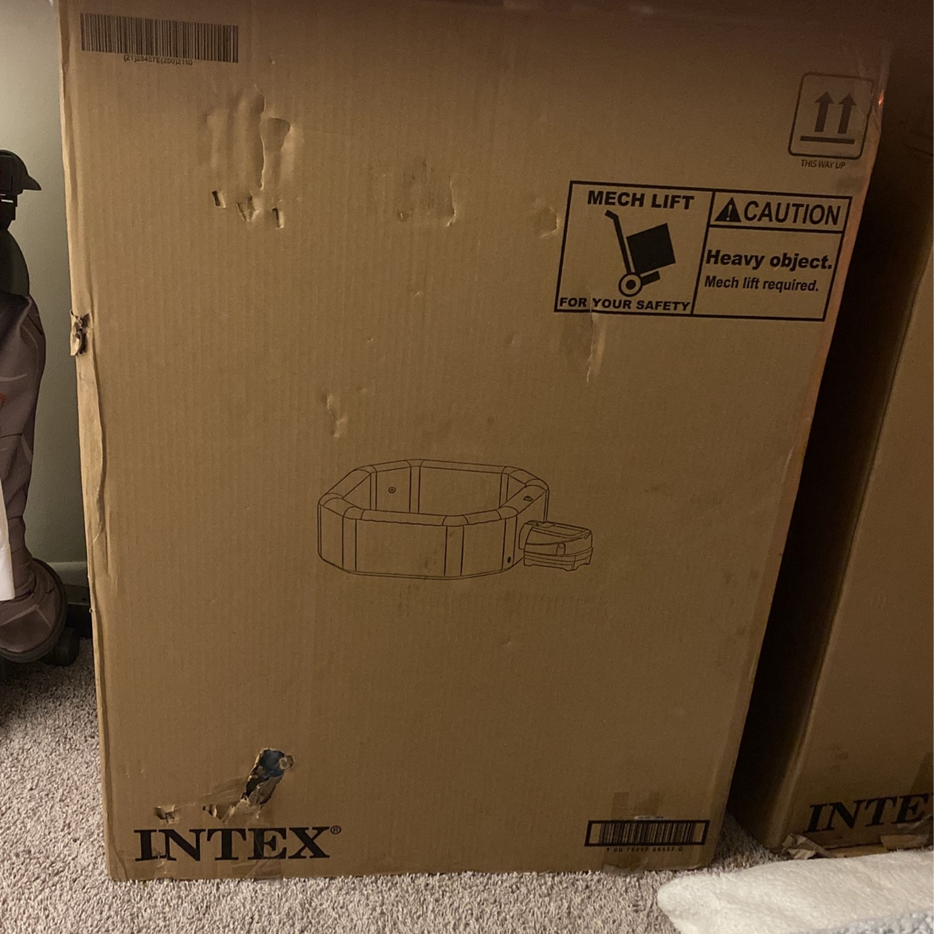 Intex - 79" X 28" PureSpa Jet and Bubble Deluxe Inflatable Spa Set, 4-Person