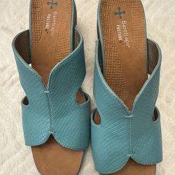 Comfy Blue Wedge 