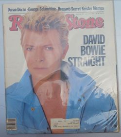 ROLLING STONE MAGAZINE WITH DAVID BOWIE ON THE COVER DATED MAY 12, 1983 IN A PROTECTIVE COVER