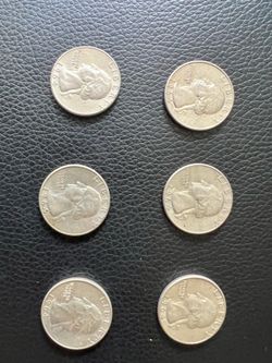 Quarter dollar silver coins