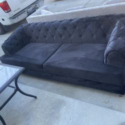 Black Velvet Sofa
