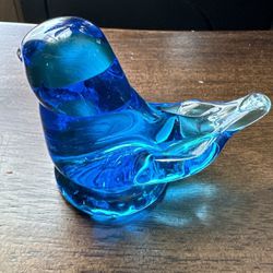  Bluebird Of Happiness 2007 Signed Leonard 3” Art Glass 