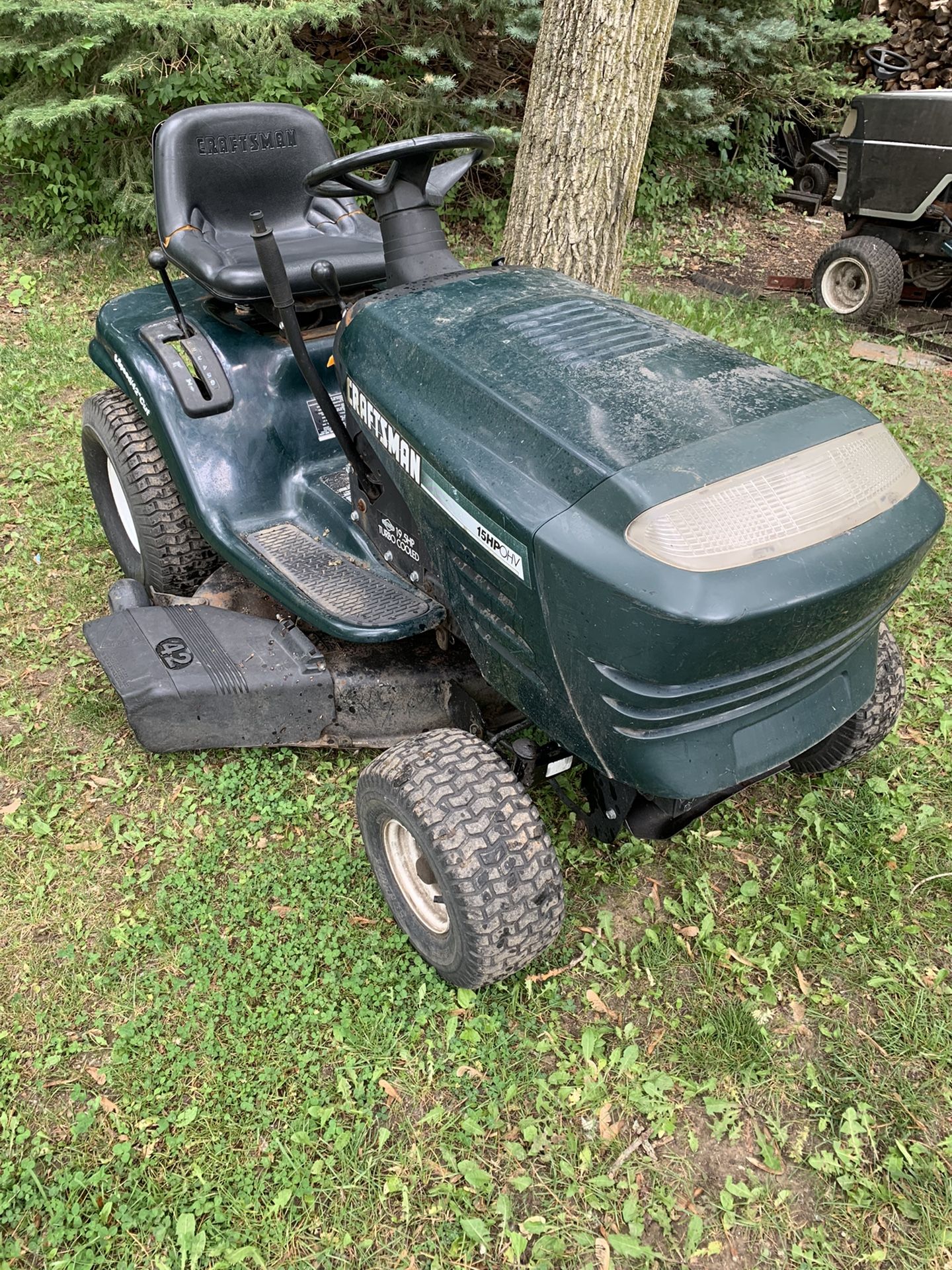 Craftsman 19.5 turbo twin cylinder riding lawn mower hot sale