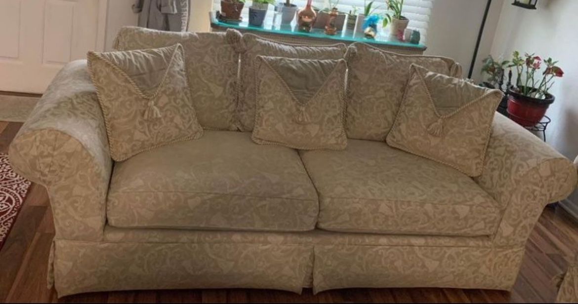 Sofa with decorative pillows