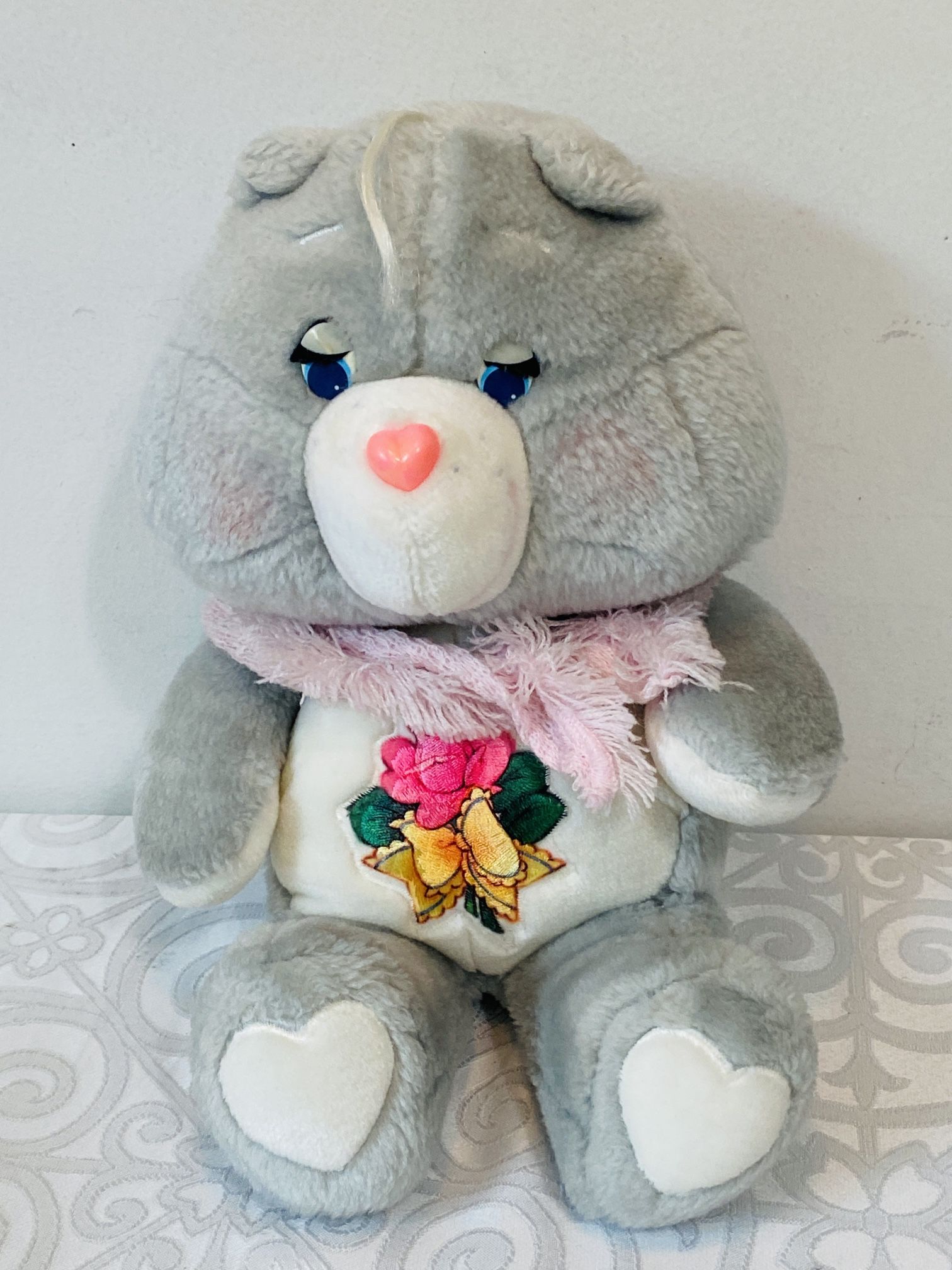 Vintage "GRAMS BEAR" CARE BEAR 16" Plush With Shawl Kenner 1983 EUC