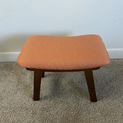 Orange Foot Stool,Ottoman,Bamboo Small Sofa Foot Rest Under Desk