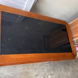 Hardwood Frame, Granite Top Coffee Table