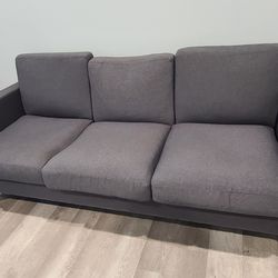 Gray Fabric Sofa 3 Seat Cushion