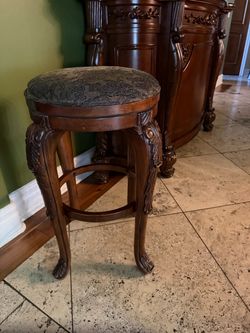 Beautiful vintage wood stool