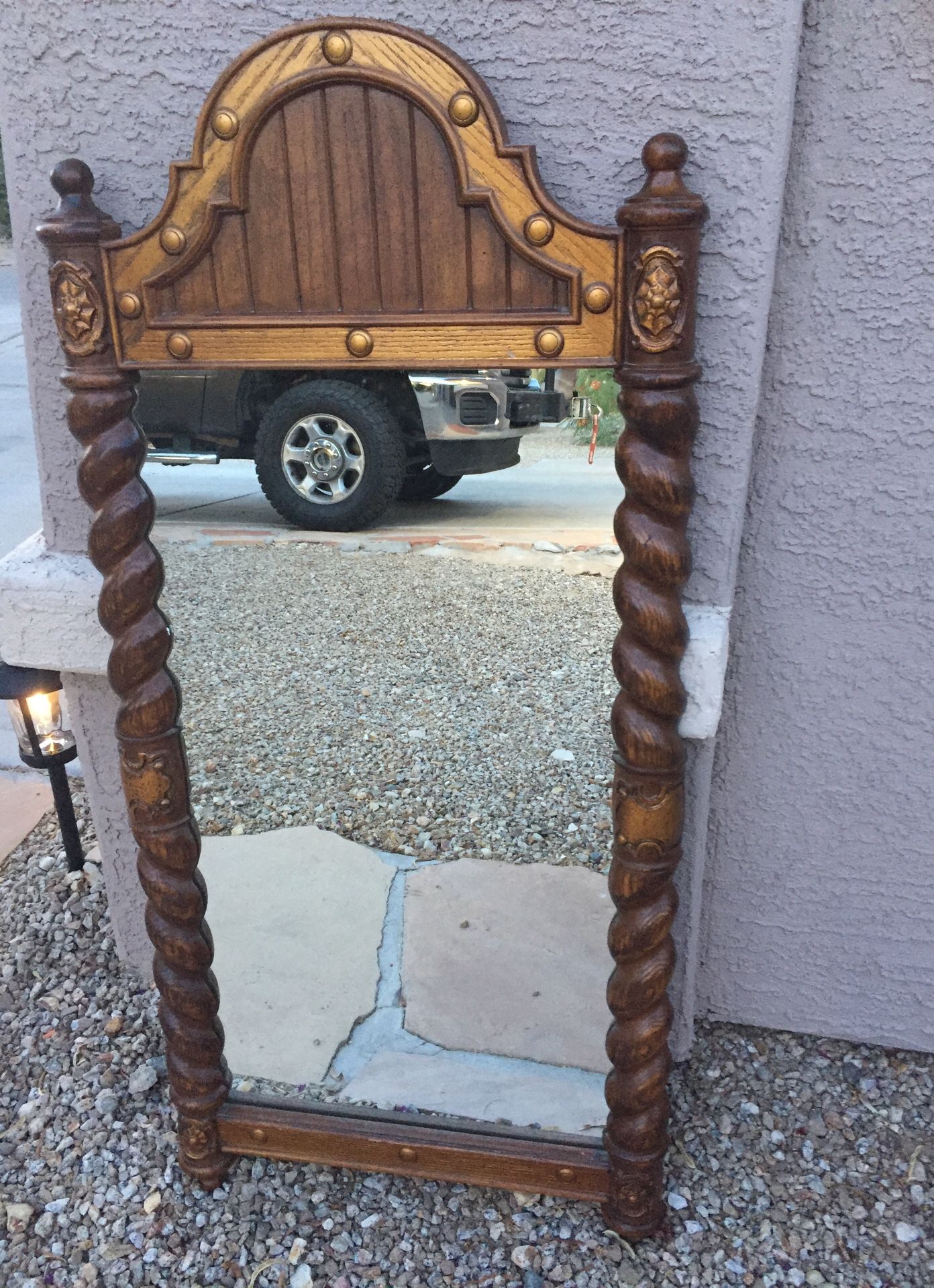 Antique hand crafted mirror 23*48