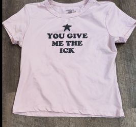 Junior size large Orange Kiss shirt- You Give Me The Ick