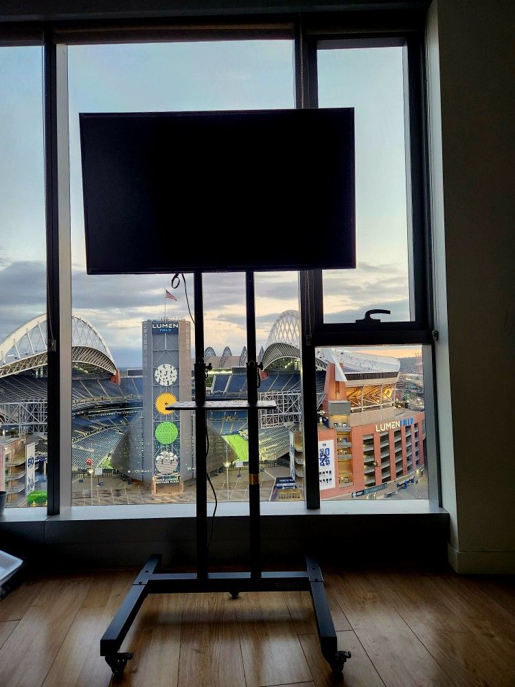 43" Smart TV On Rolling Stand