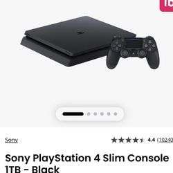 USED Ps4 Slim Console 1TB - Black