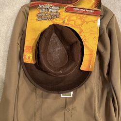 NEW Kids Indiana Jones Shirt And Hat Halloween Costume For Ages 6 And Up