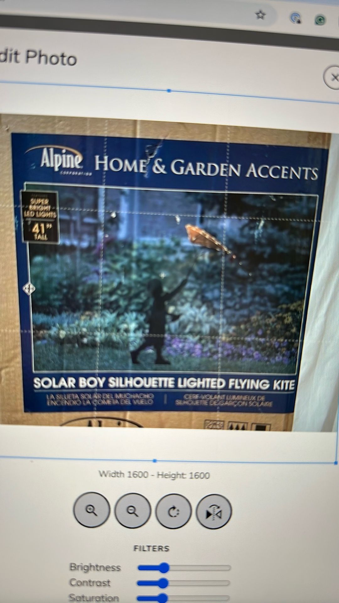 Garden decor - Silhouette-Boy flying Kite