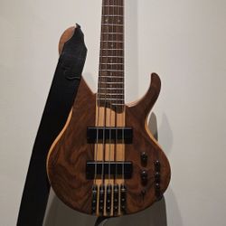 Ibanez BTB675 Standard 5-String Bass - Natural Flat - 35" Scale & Bartolini Pickups