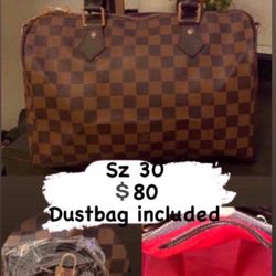 Brown Checkered Purse