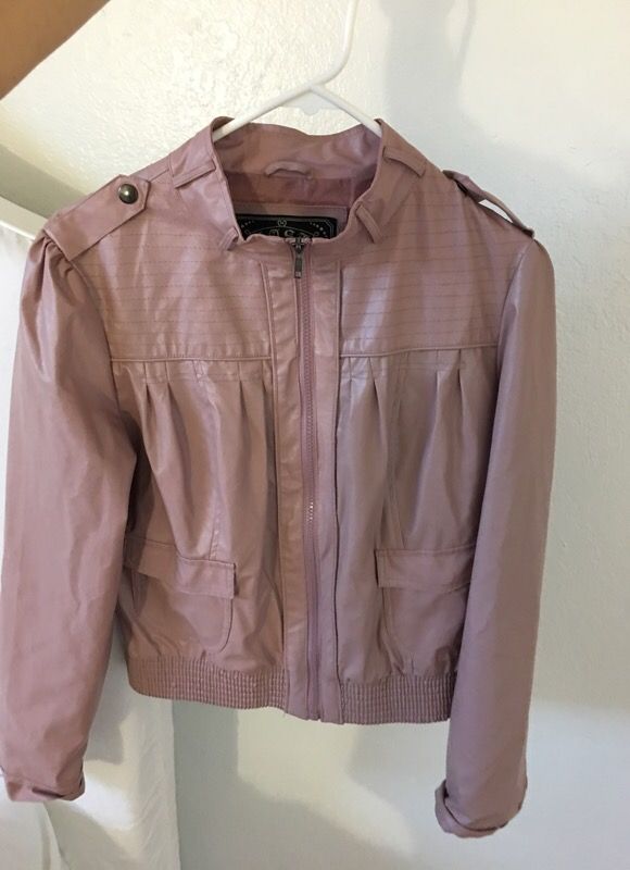 Cute pink leather jacket