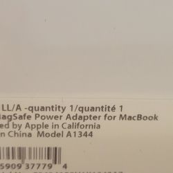 Apple - MagSafe 60W Power Adapter for MacBook® and 13 MacBook® Pro - White Model MC461LLA