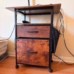 Drawer Cart Night Stand with wheels light weight no assembly