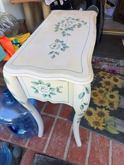 French Provincial Console Table with Drawers
