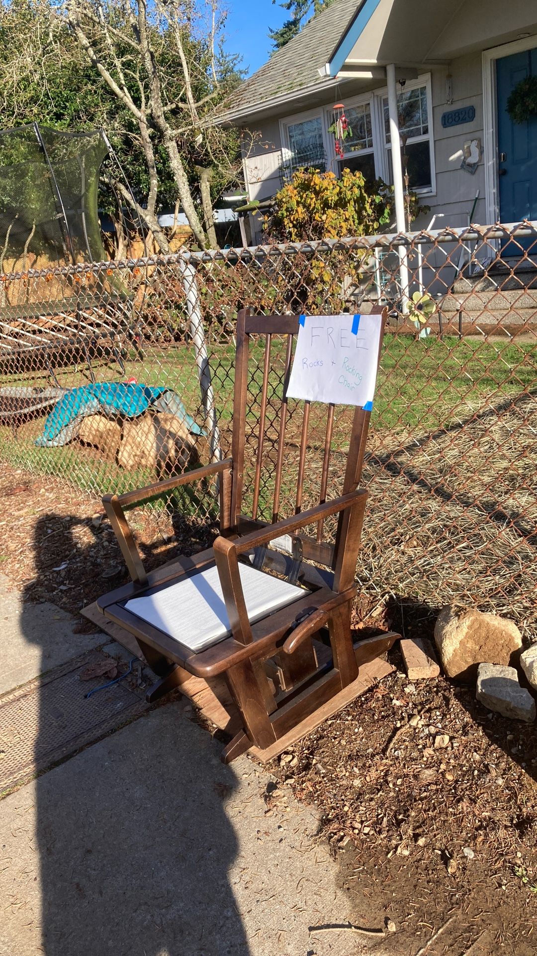 Rocking Chair And Rocks