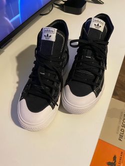 Women’s Adidas Nizza Trek High Top Platform Sneakers Black 6.5