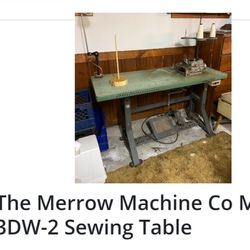      PRICE REDUCTION!!!!!VINTAGE MARROW SEWING MACHINE TABLE